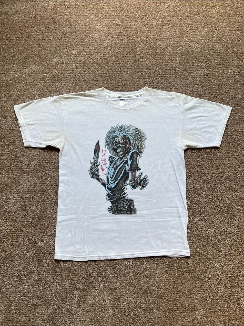 VTG 00’s / Y2K KR3W Skateboards Daggers White Tee